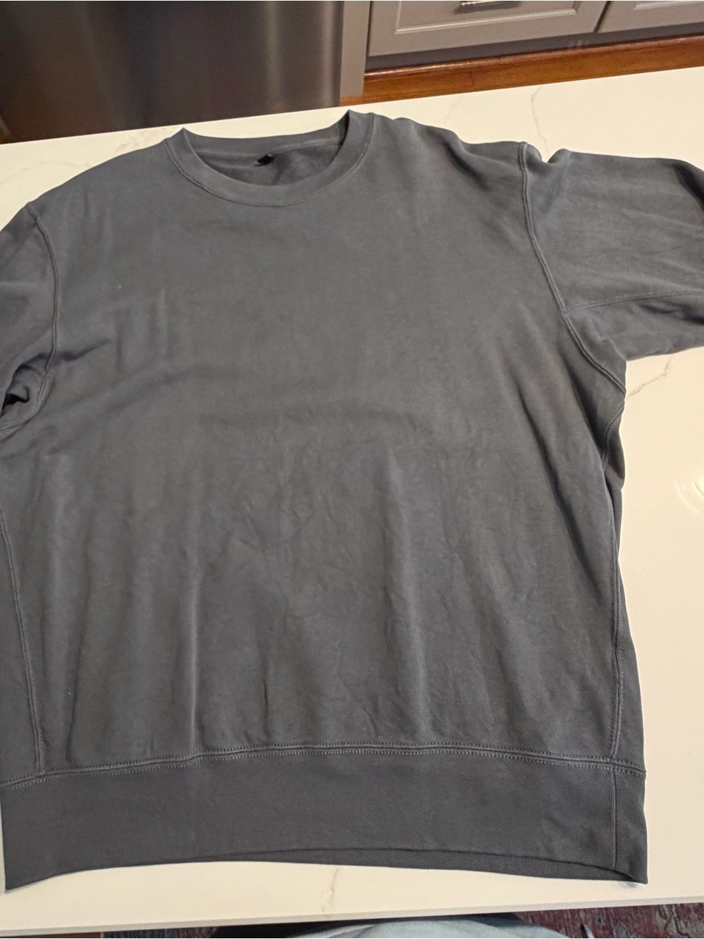 Uniqlo Men's Large Crewneck Sweatshirt - Slate Gray